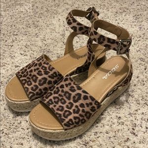 Cheetah print sandals